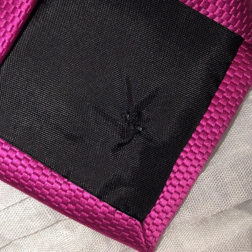 Nick Graham Stunning Fuchsia Pink Textured Polyester Tie